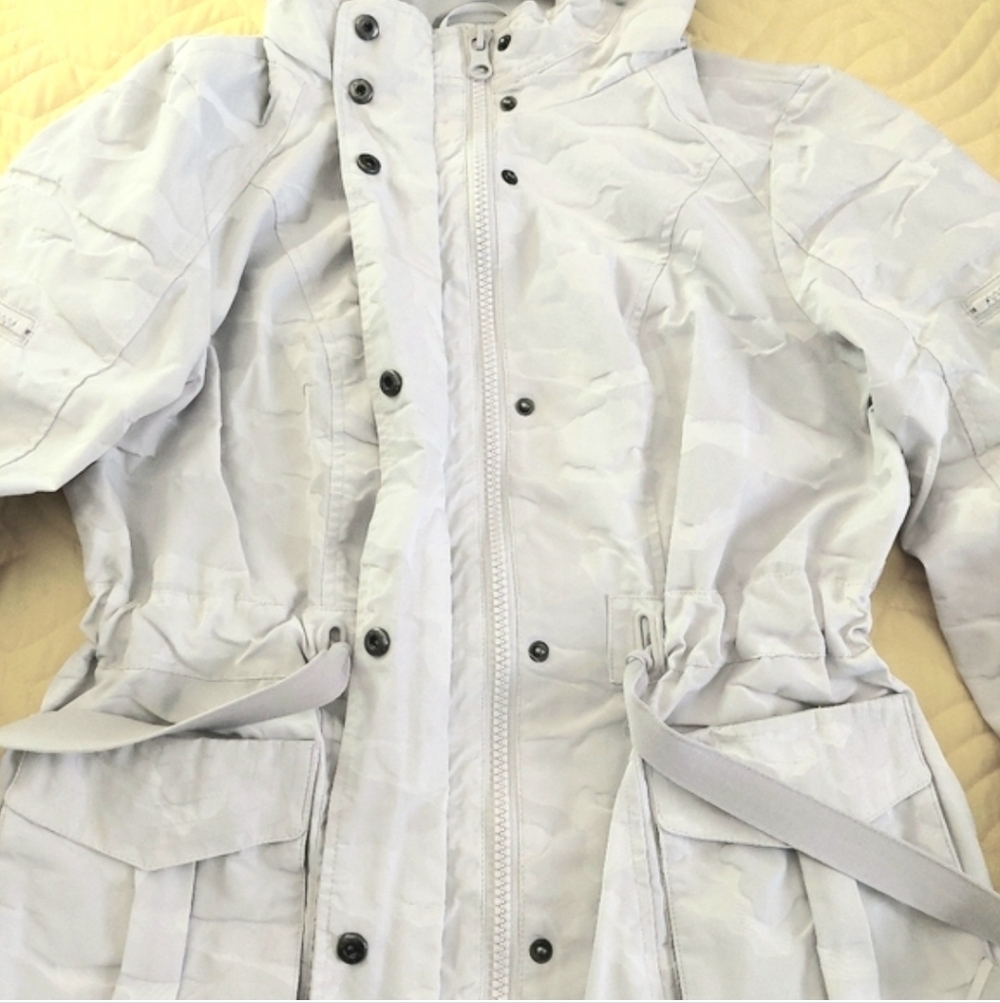 Blanc Noir Gray Camo Print Anorak Size M - Picture 5 of 13
